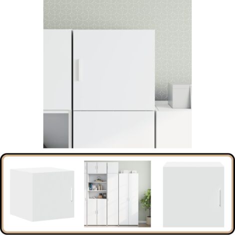 Armoire murale blanc 40x42,5x40 cm bois d'ingénierie - Armoire Murale - Meuble De Rangement - Armoire Blanche - Étagère Murale - Gain De Place
