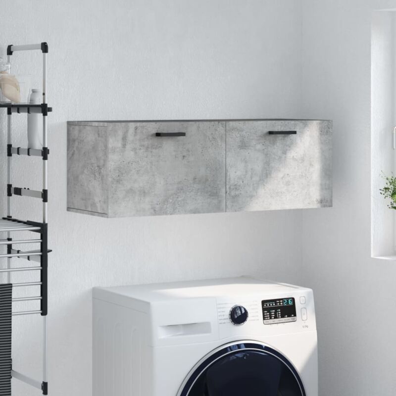 Vidaxl - Armoire murale gris béton 100x36,5x35 cm bois d'ingénierie