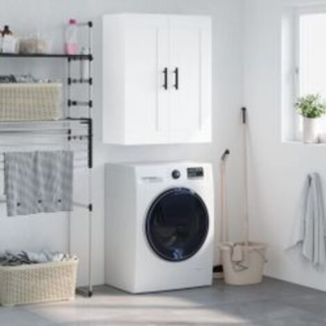 Armoire murale blanc 69,5x34x90 bois d'ingénierie