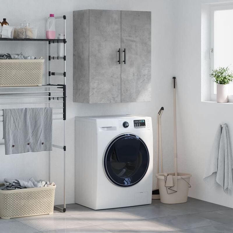 Vidaxl - Armoire murale gris béton 69,5x34x90 cm