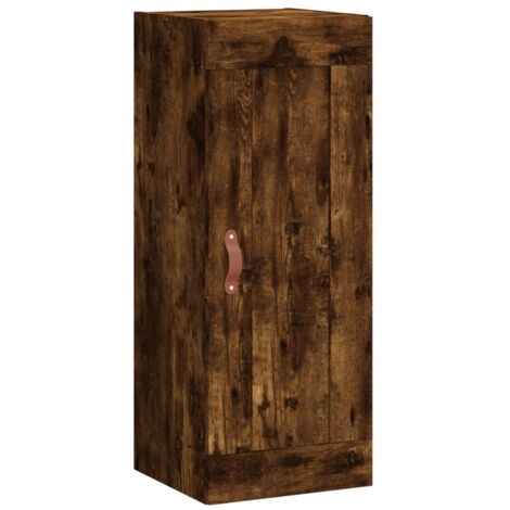Armoire murale chêne fumé 34,5x34x90 bois d'ingénierie