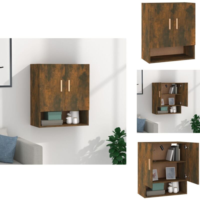 Vidaxl - Armoire murale Chêne fumé 60x31x70 cm Bois d'ingénierie - Armoire Murale - Meuble Rangement - Armoire Suspendue - Étagère Murale