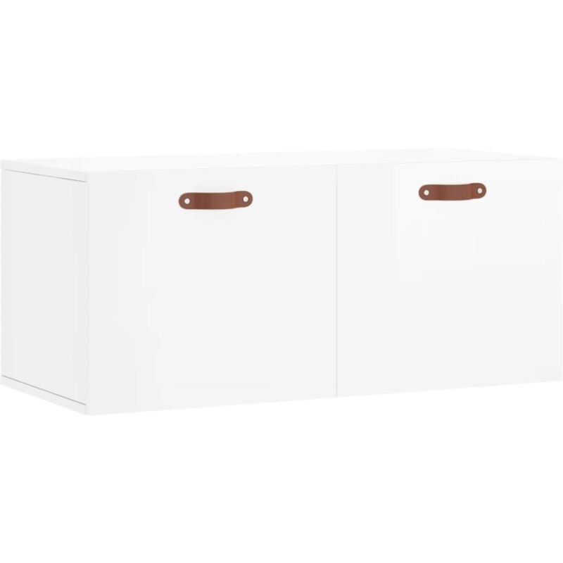 Vidaxl - Armoire murale blanc brillant 80x36,5x35 cm bois d'ingénierie
