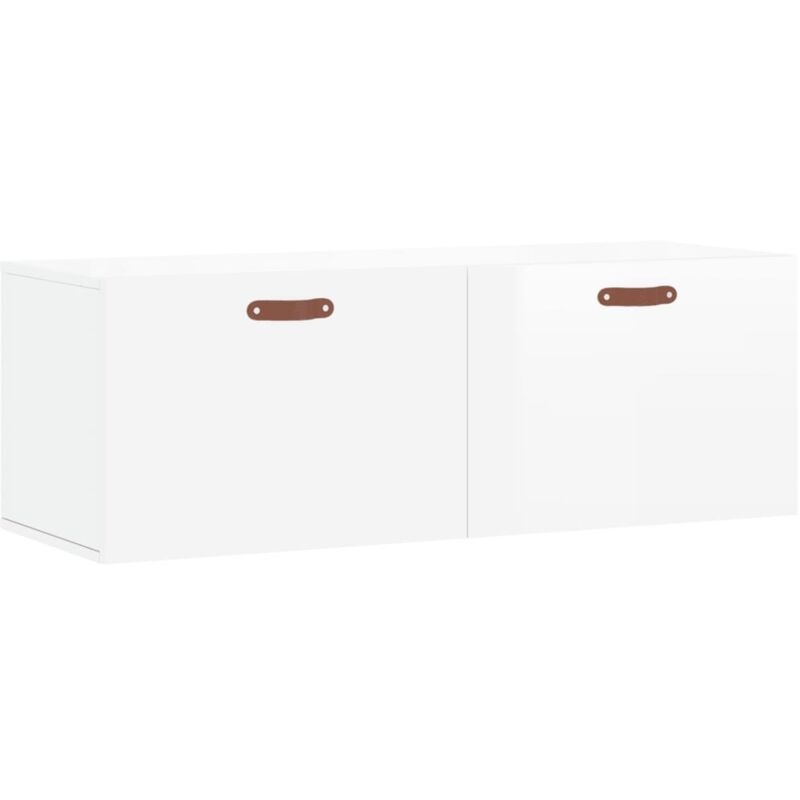 Vidaxl - Armoire murale blanc brillant 100x36,5x35 cm bois d'ingénierie