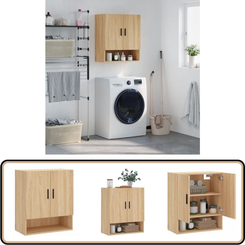 Vidaxl - Armoire murale chêne sonoma 60x31x70 cm bois d'ingénierie - Armoire Murale - Meuble Rangement - Étagère Murale - Rangement Mural - Déco