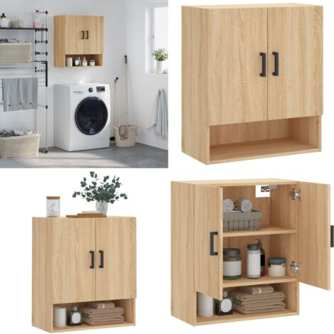 Armoire murale chêne sonoma 60x31x70 cm bois d'ingénierie - Rangement murale - Bois d'ingénierie