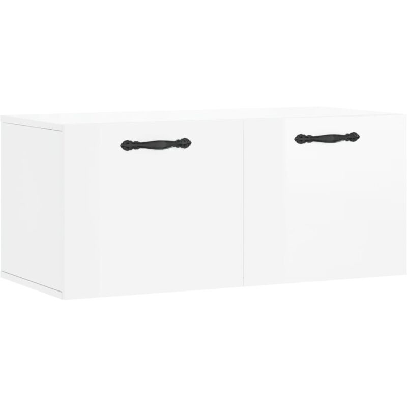 Vidaxl - Armoire murale blanc brillant 80x36,5x35 cm bois d'ingénierie