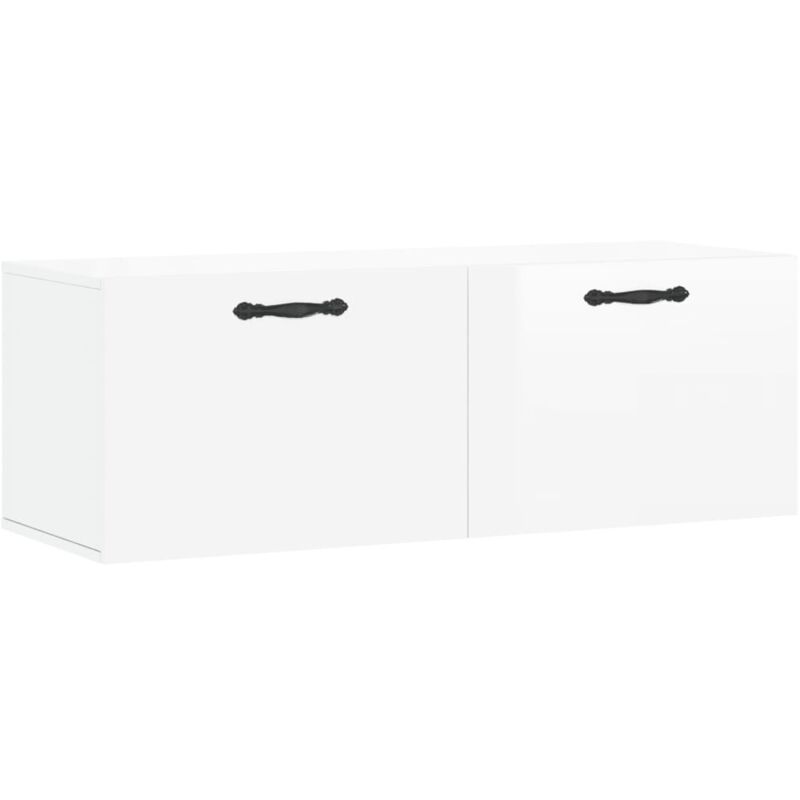 Armoire murale blanc brillant 100x36,5x35 cm bois d'ingénierie vidaXL