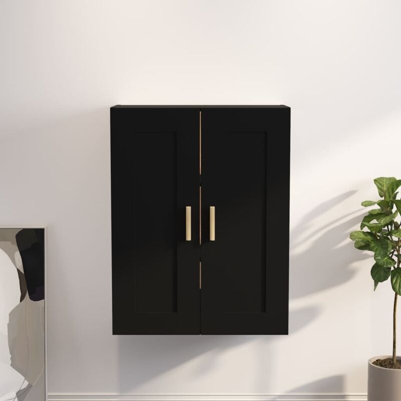 Vidaxl - Armoire murale Noir 69,5x32,5x90 cm Bois d'ingénierie