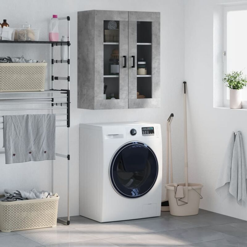 Vidaxl - Armoire murale gris béton 69,5x34x90 cm