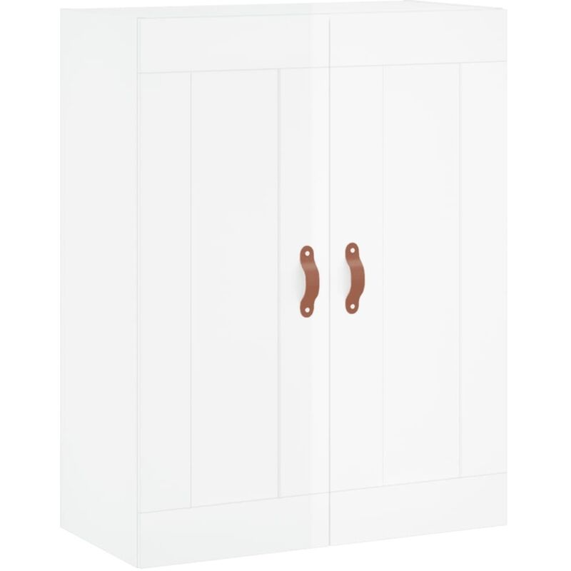 Vidaxl - Armoire murale blanc brillant 69,5x34x90 cm bois d'ingénierie