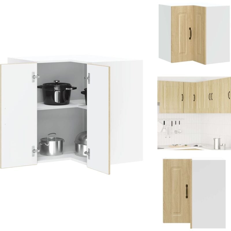 Armoire murale d'angle de cuisine Kalmar chêne sonoma - Armoire D'angle Murale De Cuisine - Armoires D'angle Murales De Cuisine - Armoire Murale De