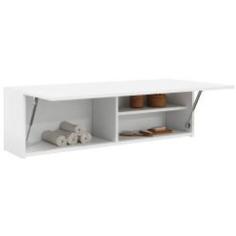 Armoire murale de bain blanc 100x25x30 bois d'ingénierie