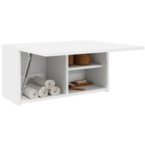 Armoire murale de bain blanc 60x25x30 bois d'ingénierie