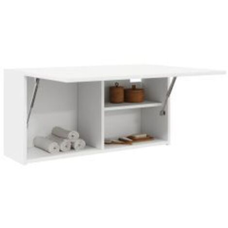 Armoire murale de bain blanc 80x25x40 bois d'ingénierie