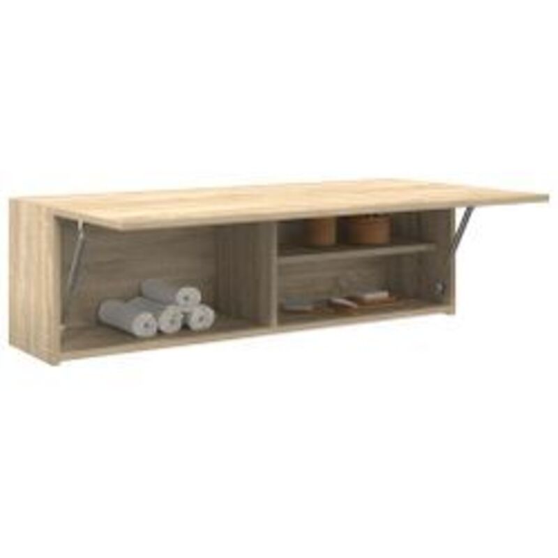 Armoire murale de bain chêne sonoma 100x25x30 bois ingénierie Armoire murale de bain chêne sonoma 100x25x30 bois ingénierie