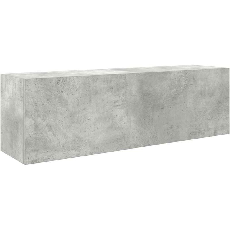 Armoire murale de bain gris béton 100x25x30cm bois d'ingénierie vidaXL