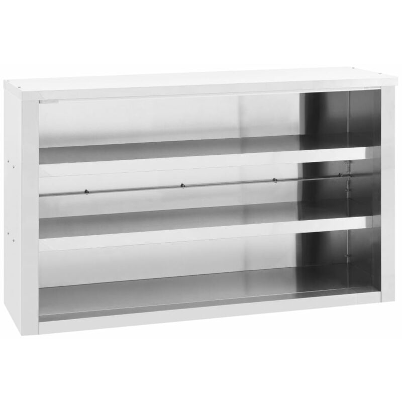 Asupermall - Armoire murale de cuisine 120x40x75 cm Acier inoxydable