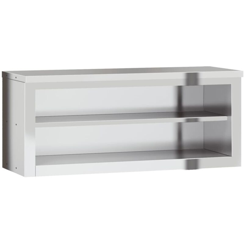 Vidaxl - Armoire murale de cuisine avec étagère acier inoxydable