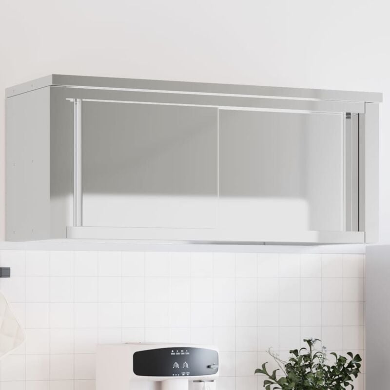 Vidaxl - Armoire murale de cuisine avec portes coulissantes inox