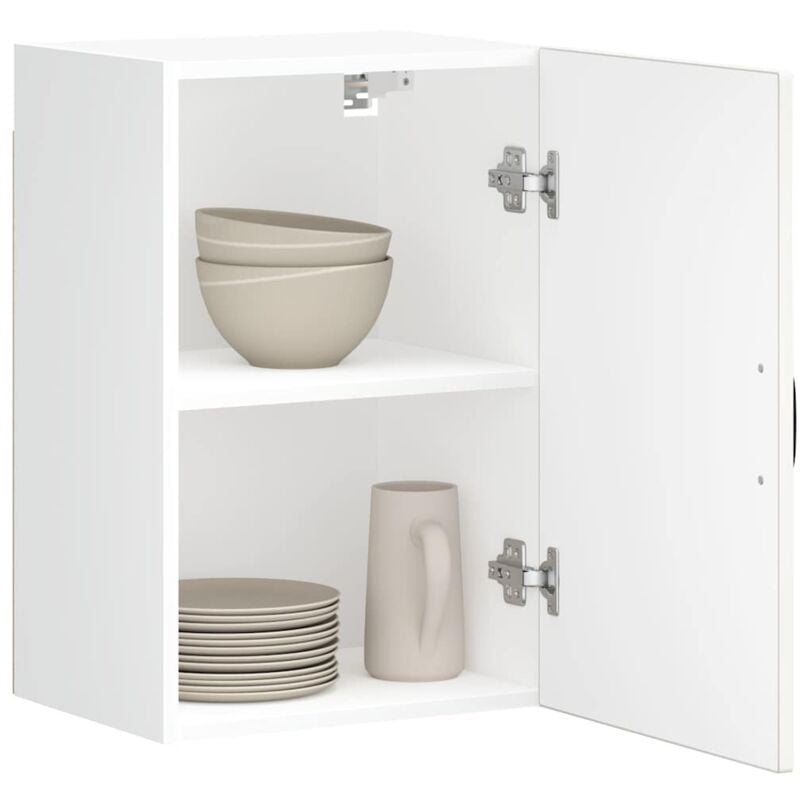 vidaXL Armoire murale de cuisine Lucca blanc brillant bois ingénierie