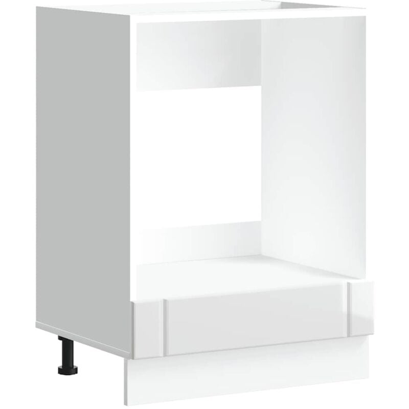 Vidaxl - Armoire de four Lucca blanc brillant bois ingénierie