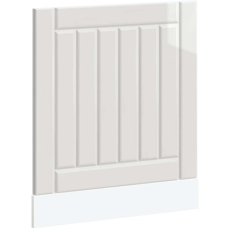 Vidaxl - Panneau de lave-vaisselle Lucca blanc brillant bois ingénierie