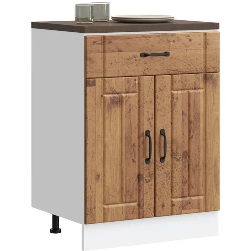 Vidaxl - Armoire de cuisine Lucca vieux bois bois ingénierie