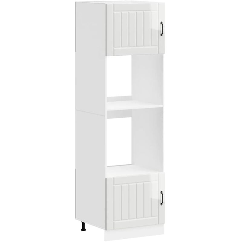 Vidaxl - Armoires de four 2 pcs Kalmar blanc brillant bois d'ingénierie