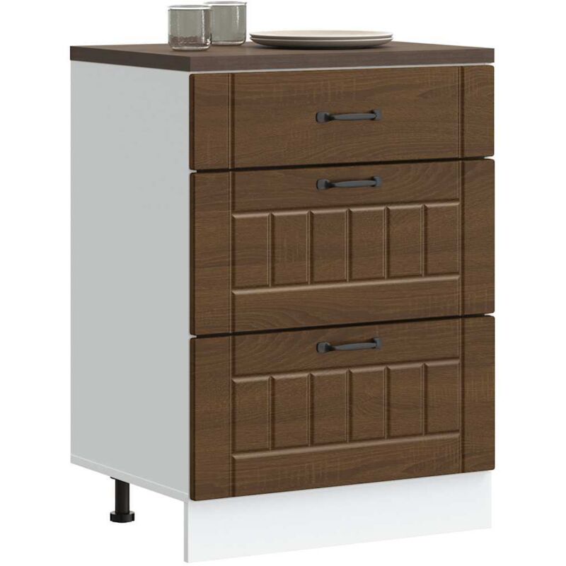 Vidaxl - Armoire de cuisine Lucca chêne marron bois ingénierie