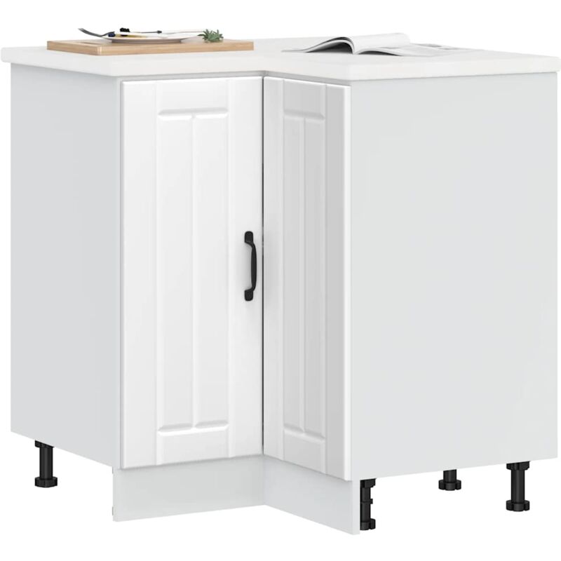Vidaxl - Armoire d'angle de cuisine Lucca blanc bois d'ingénierie