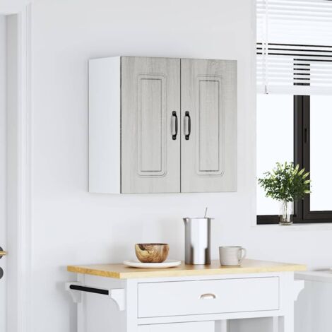 Armoire murale de cuisine Kalmar-Meuble de cuisine murale-Meuble suspendu de rangement sonoma gris bois d'ingénierie 776928