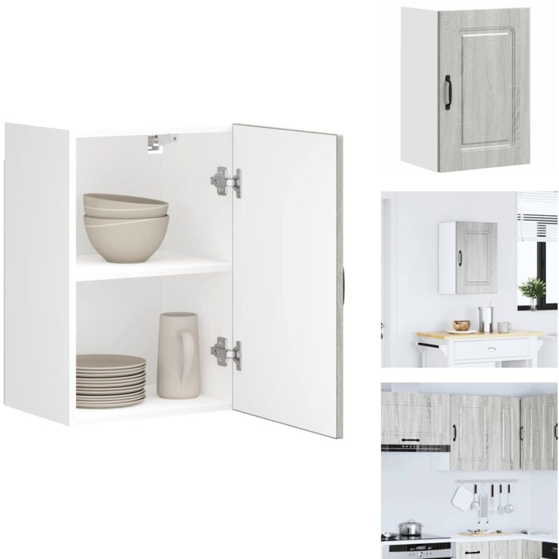 Armoire murale de cuisine Kalmar sonoma gris bois d'ingénierie - Armoire Murale De Cuisine - Armoires Murales De Cuisine - Meuble Mural De Cuisine