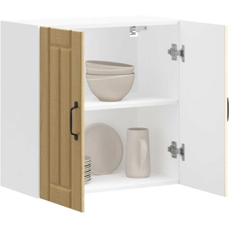 Armoire murale de cuisine Lucca-Meuble de cuisine murale-Meuble suspendu de rangement chêne sonoma bois ingénierie 508029