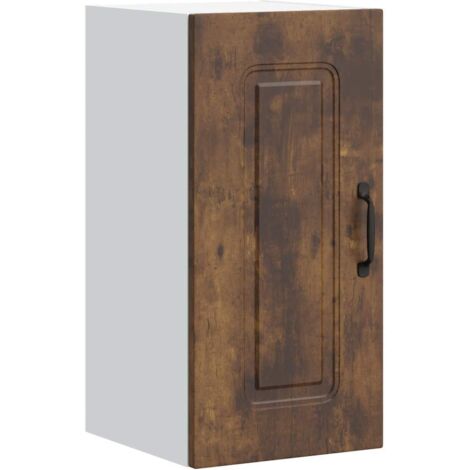 Armoire murale de cuisine  Meuble de cuisine Kalmar chêne fumé bois d'ingénierie
