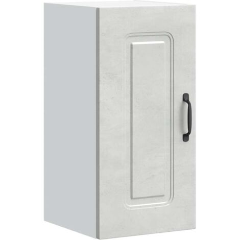 Armoire murale de cuisine  Meuble de cuisine Kalmar gris béton bois d'ingénierie
