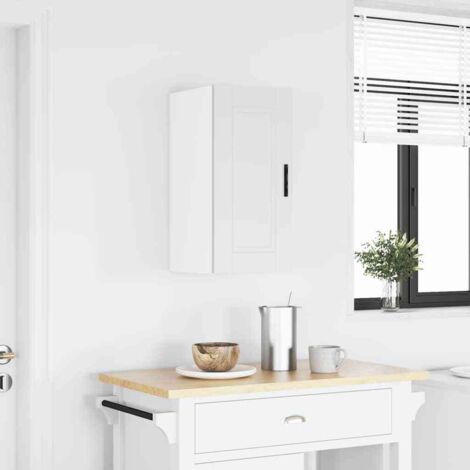 Armoire murale de cuisine  Meuble de cuisine Porto blanc bois d'ingénierie