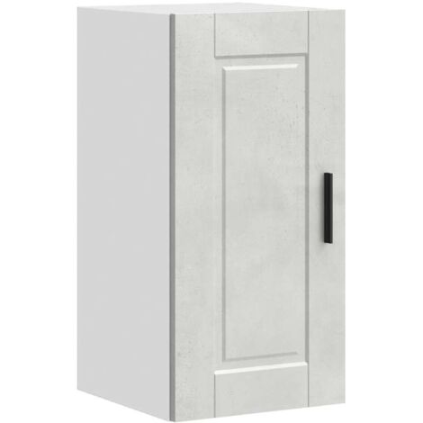 Armoire murale de cuisine  Meuble de cuisine Porto gris béton bois d'ingénierie