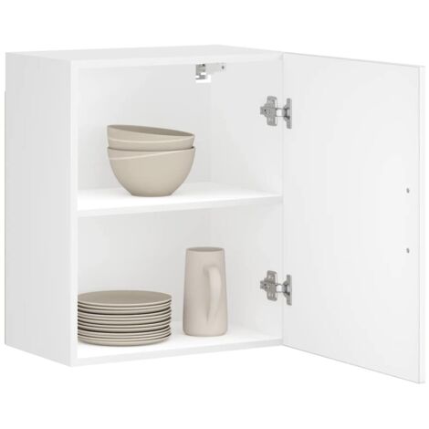 Armoire murale de cuisine Porto-Meuble de cuisine-Armoire suspendue de rangement blanc bois d'ingénierie 743363