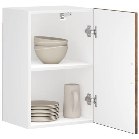 Armoire murale de cuisine Porto-Meuble de cuisine-Armoire suspendue de rangement chêne fumé bois d'ingénierie 581356