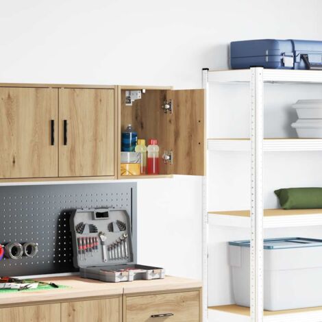 Armoire murale de garage-Armoire suspendue-Meuble de rangement chêne artisanal bois d'ingénierie 479267