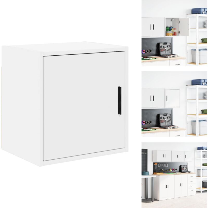 Vidaxl - Armoire murale de garage blanc bois d'ingénierie - Armoire Murale De Garage - Armoires Murales De Garage - Armoire - Armoire De Rangement De