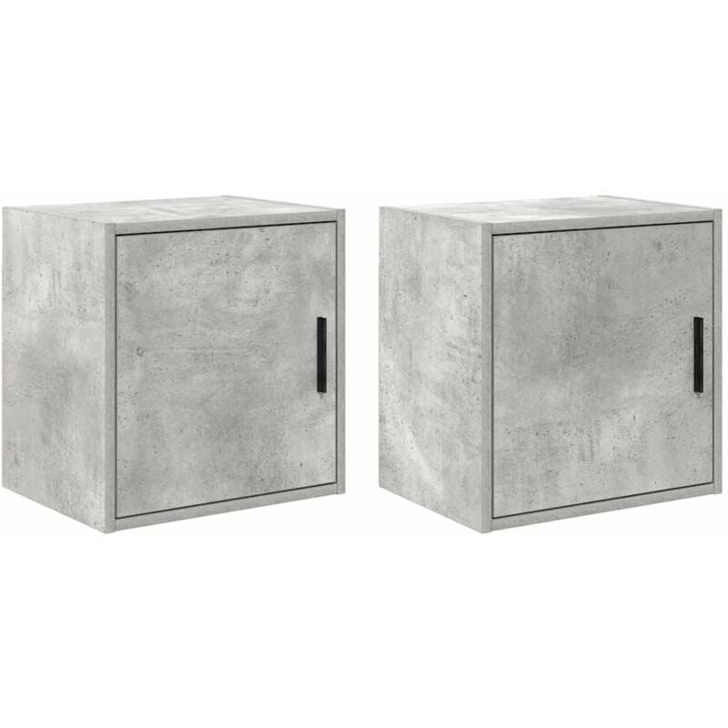 Vidaxl - Armoires murales de garage 2 pcs gris béton bois d'ingénierie
