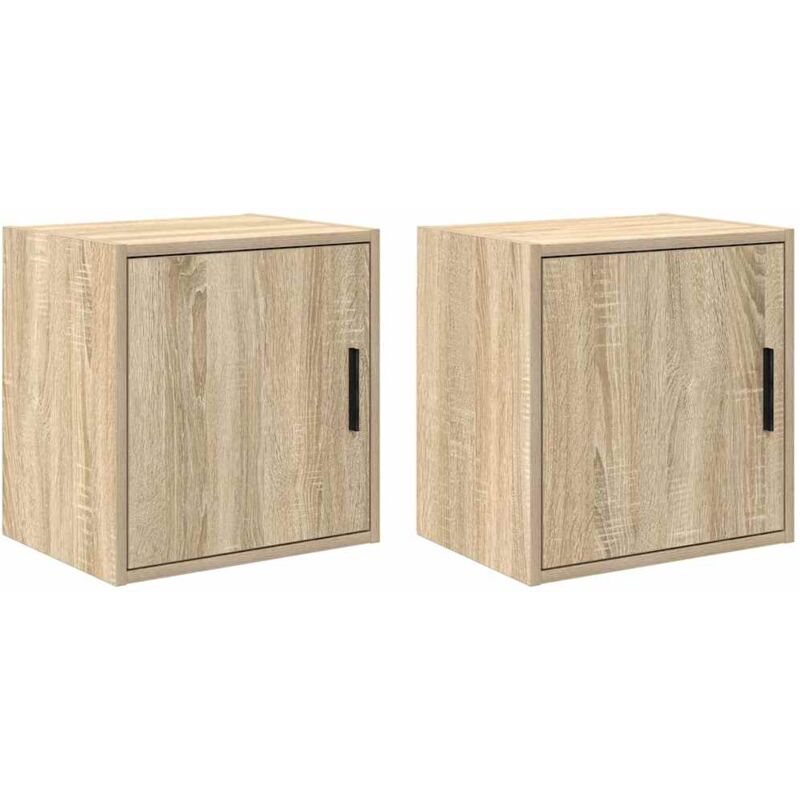 Vidaxl - Armoires murales de garage 2 pcs chêne sonoma bois d'ingénierie