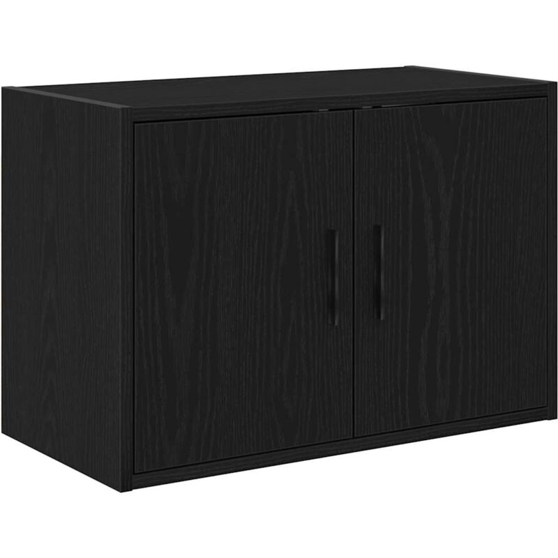 Vidaxl - Armoire murale de garage noir bois d'ingénierie