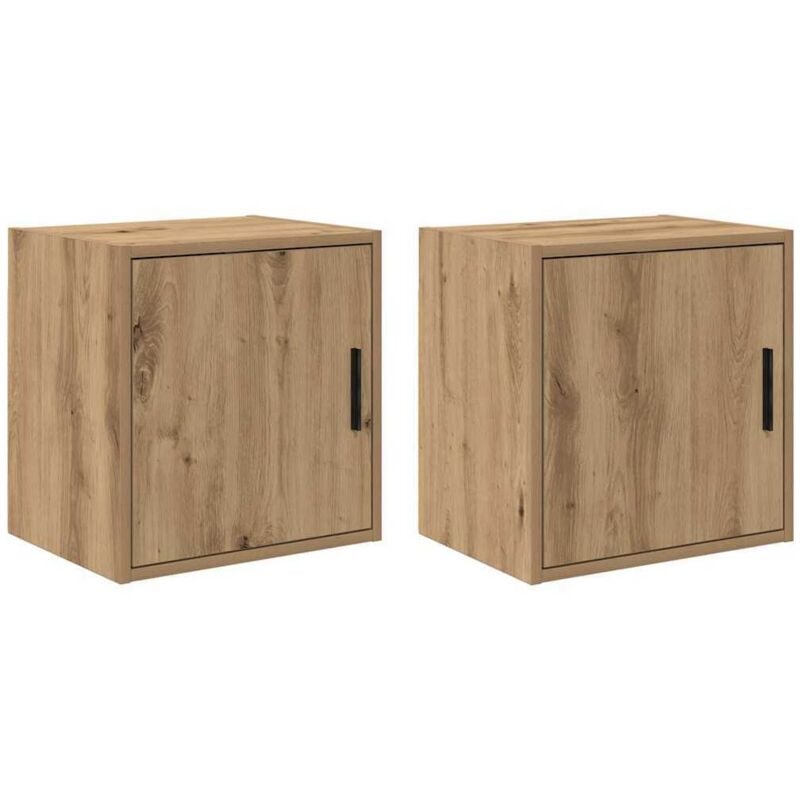 Vidaxl - Armoires murales garage 2 pcs chêne artisanal bois d'ingénierie