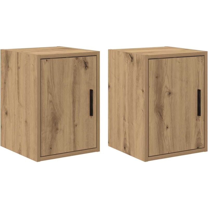 Vidaxl - Armoires murales garage 2 pcs chêne artisanal bois d'ingénierie