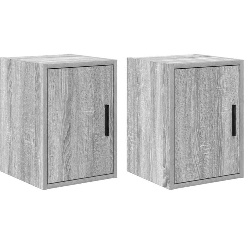 Vidaxl - Armoires murales de garage 2 pcs sonoma gris bois d'ingénierie
