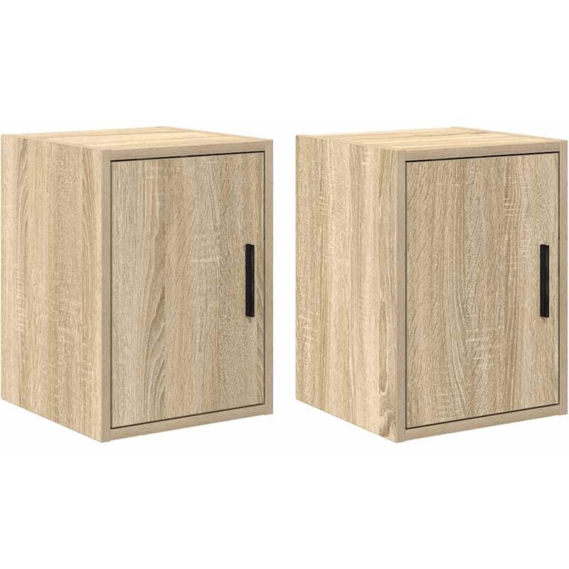 Vidaxl - Armoires murales de garage 2 pcs chêne sonoma bois d'ingénierie