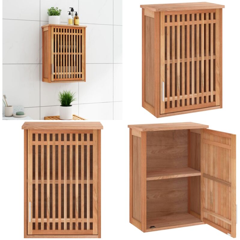 Vidaxl - Armoire murale de salle de bain 42x23x60cm Bois massif de noyer - Armoire Salle De Bain - Meuble Salle De Bain - Rangement Salle De Bain